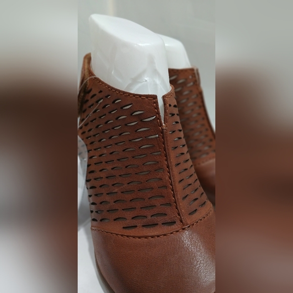 NWT 🔥 Joseph Seibel Leather Brown Peep-Toe Heeled Sandals Size 37 EU NEW IN BOX - Picture 11 of 16